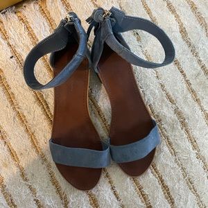 Blue Suede Heels with Tassle